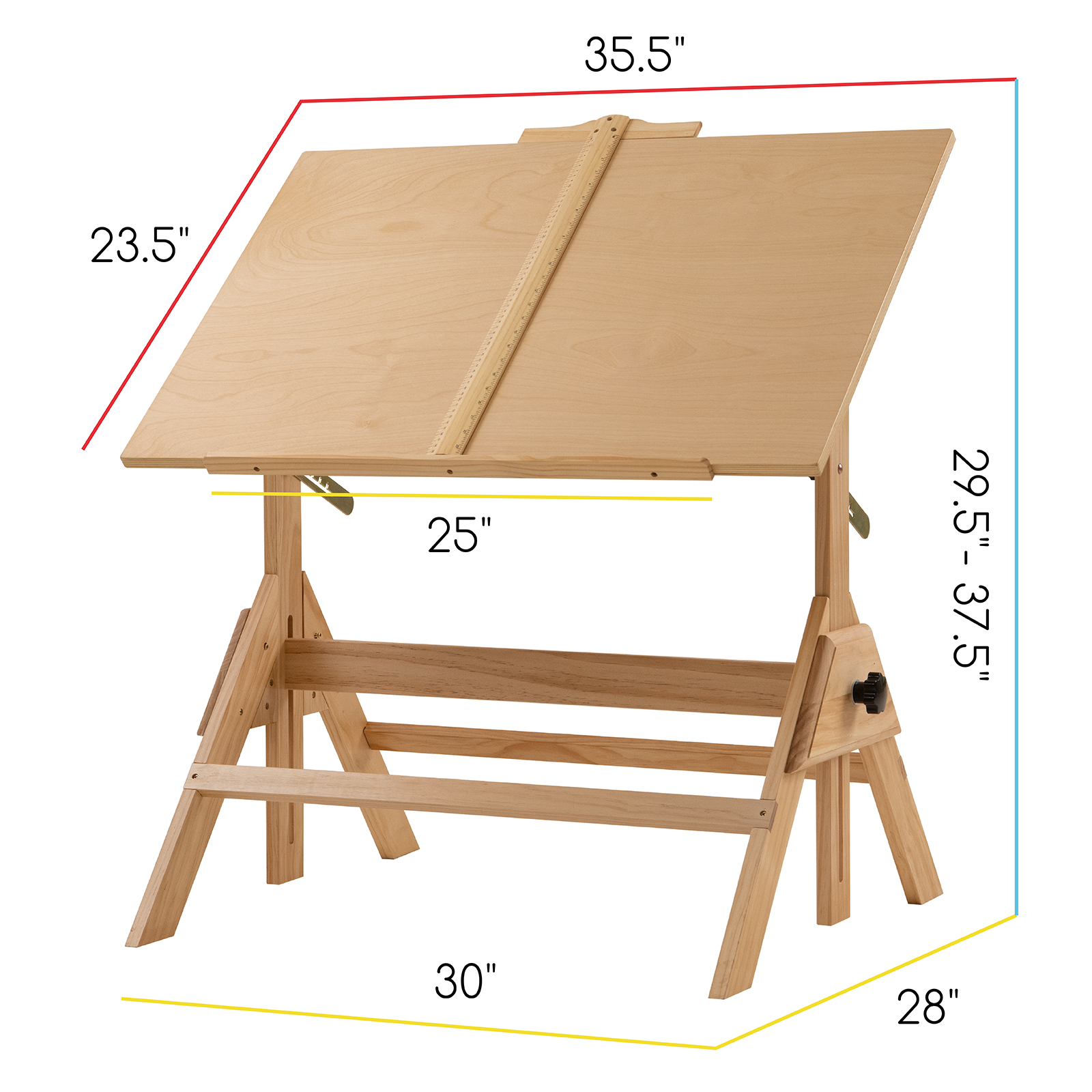 MEEDEN Wooden Drafting Table & Stool Set-XSZ-2