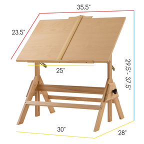 MEEDEN Wooden Drafting Table & Stool Set-XSZ-2