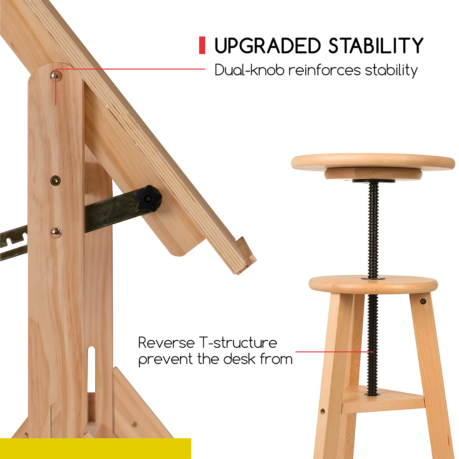 MEEDEN Wooden Drafting Table & Stool Set-XSZ-2