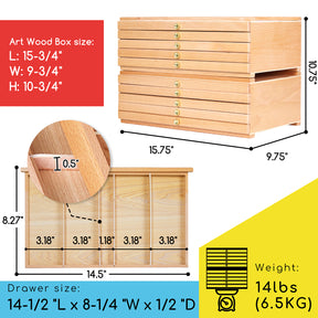 MEEDEN 10-Drawer Art Supply Storage Box