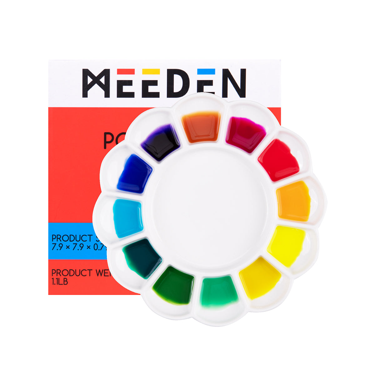 MEEDEN 12-Well Ceramic Artist Paint Palette