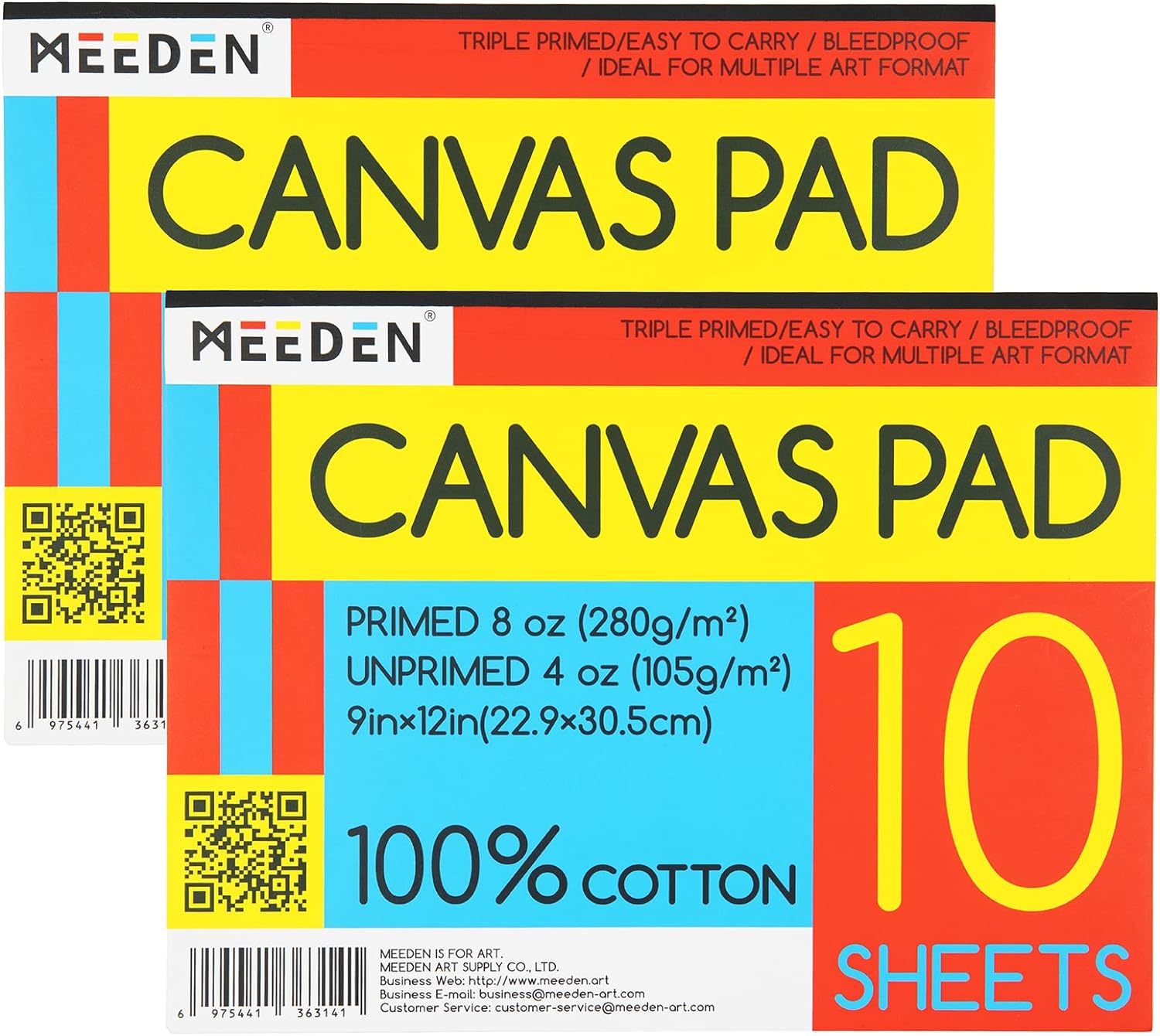 MEEDEN Canvas Pad, 9x12 Inch