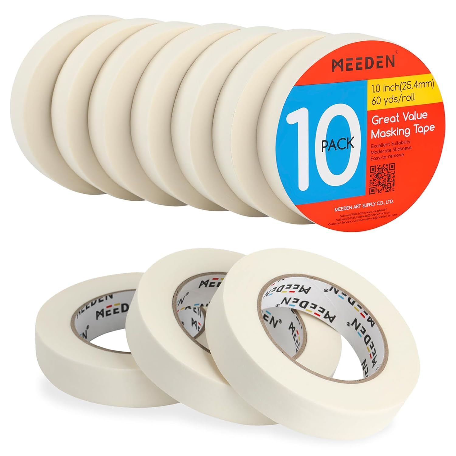 MEEDEN 10 Pack Artist Tape, Total 1804.5FT (550m) Acid -Free Art Tape