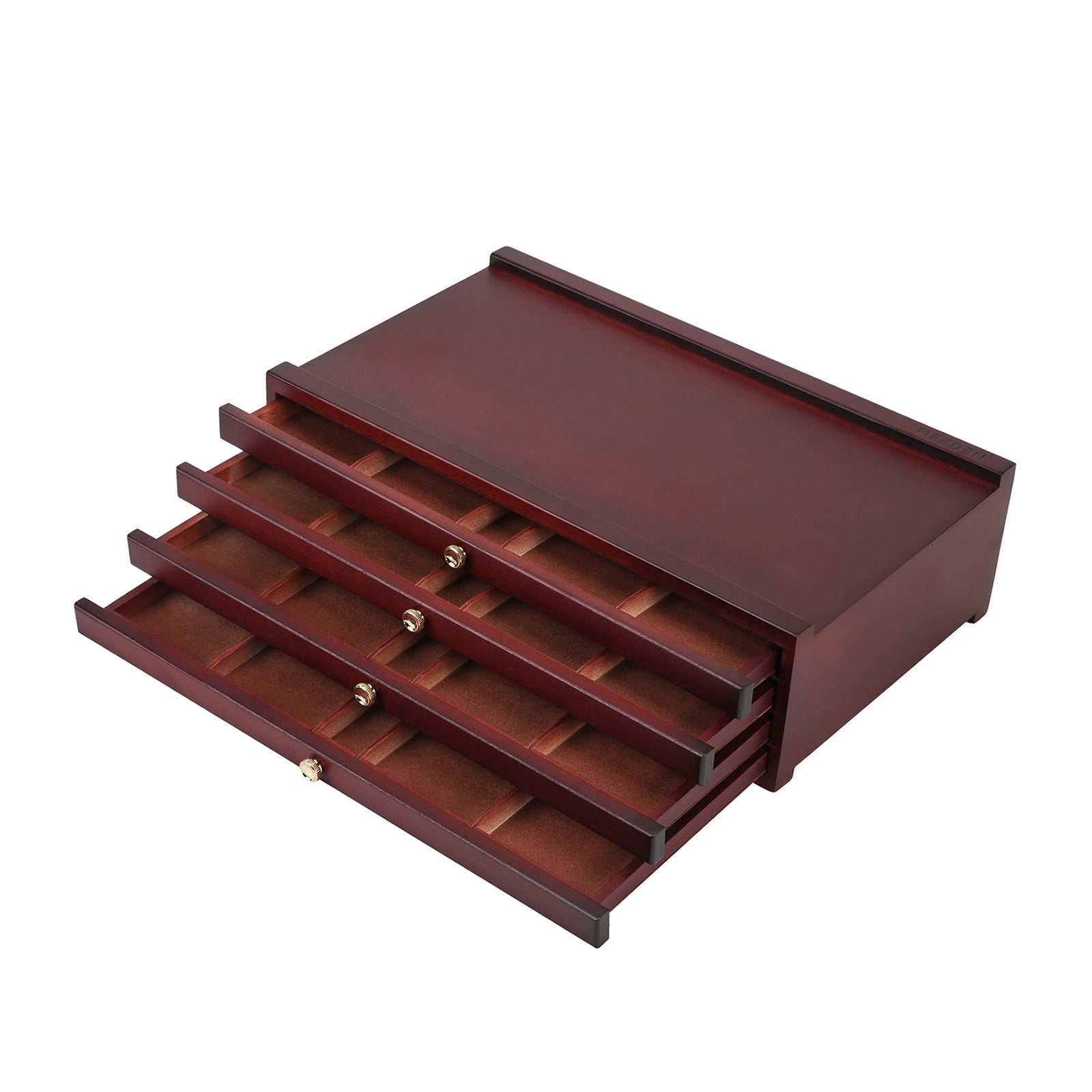 MEEDEN 4-Drawer Art Supply Storage Box, Dark Walnut