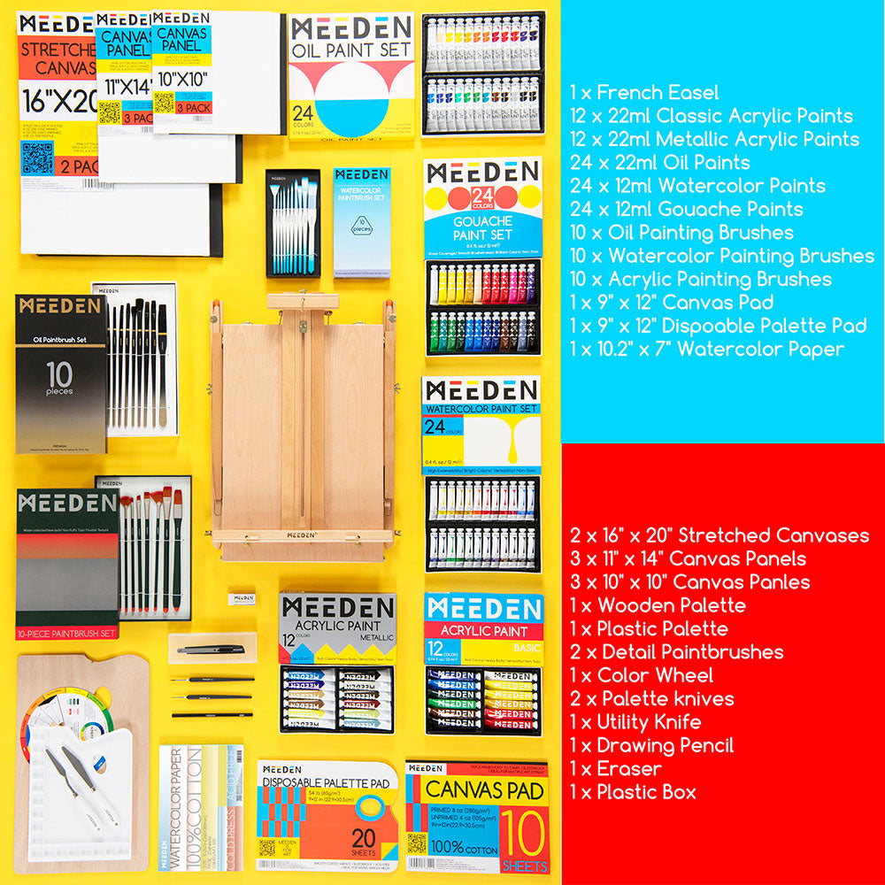 MEEDEN Deluxe All-in-one Art Painting Set, 147 Pieces