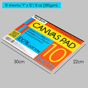 MEEDEN Canvas Pad, 9x12 Inch