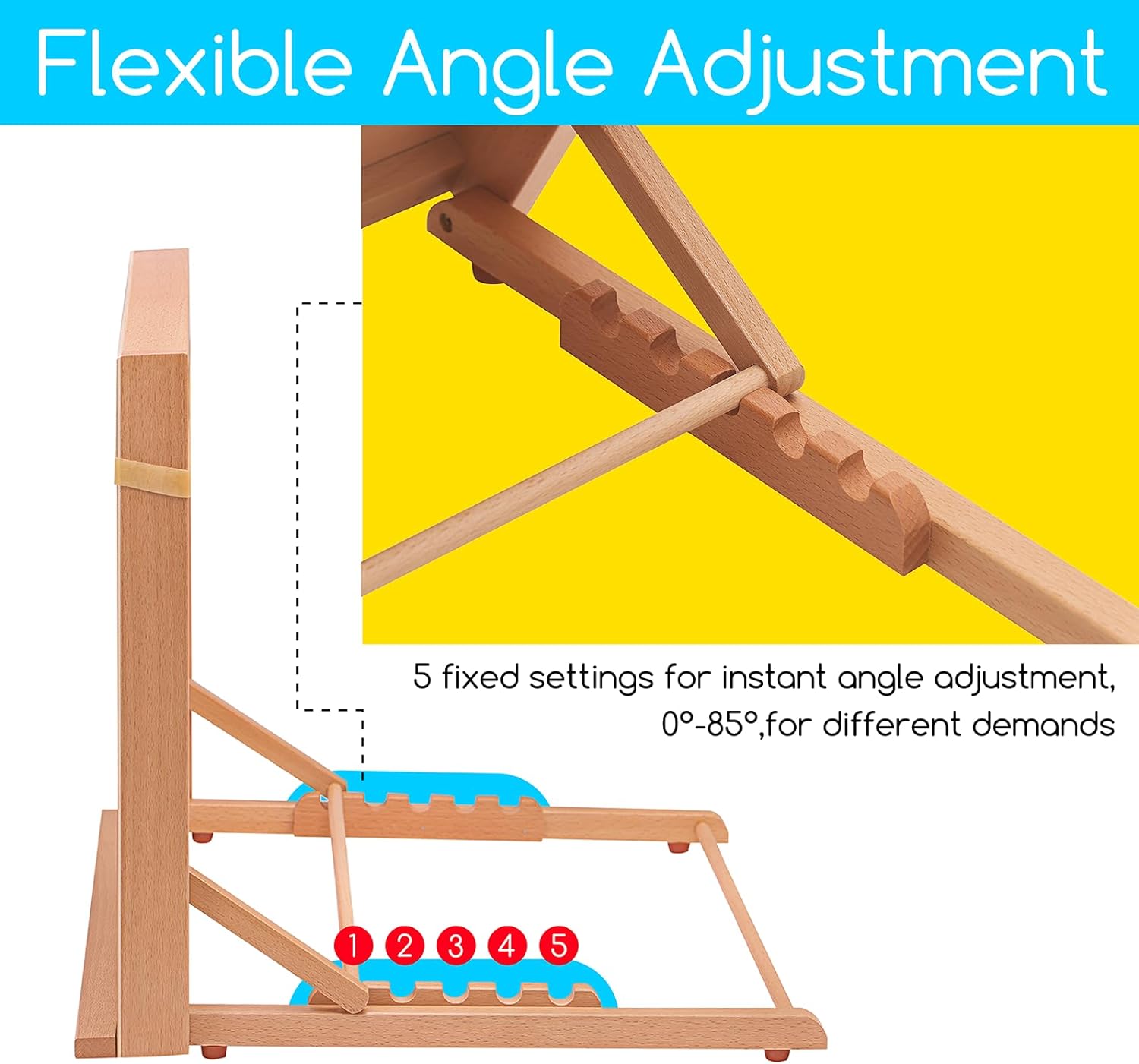 MEEDEN Portable & Adjustable Wood Sketching Board-HJ-A3