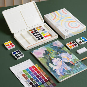 MEEDEN 48-Color Solid Watercolor Set