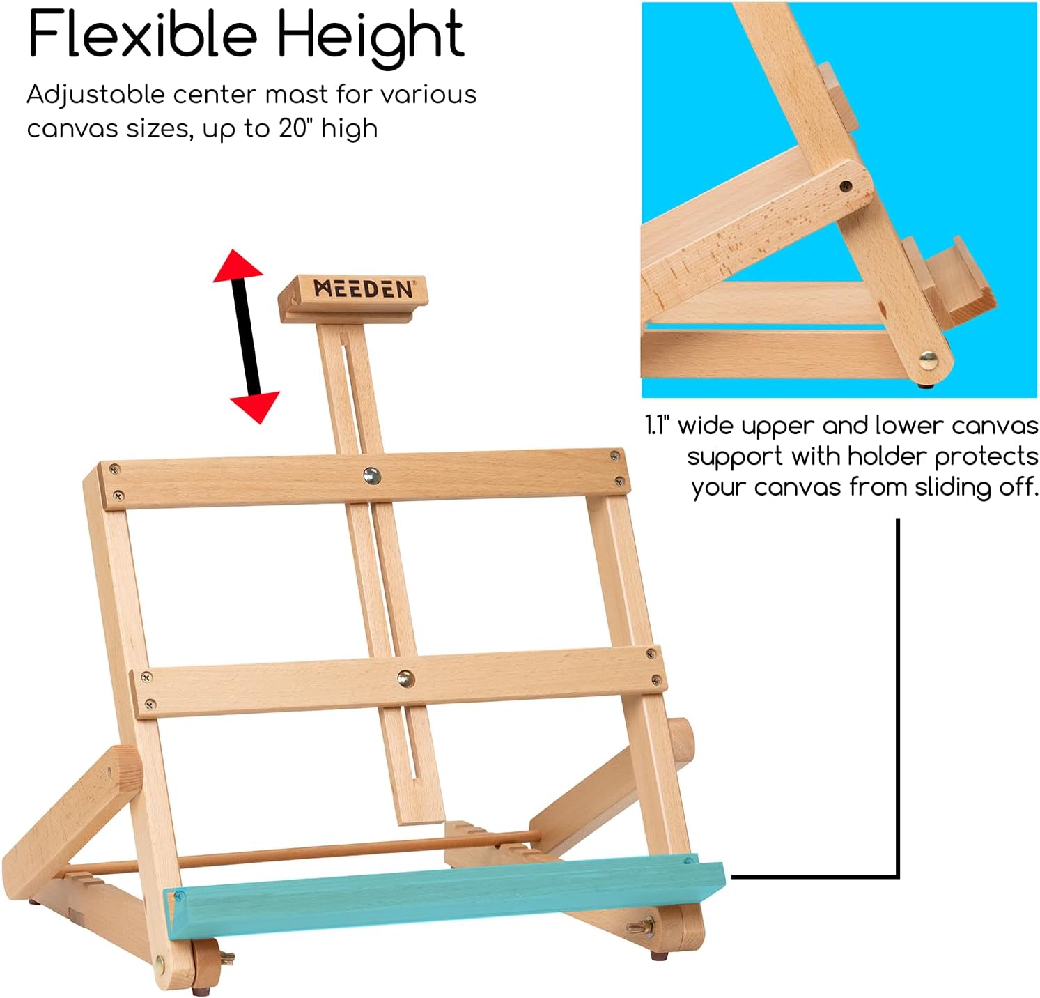 MEEDEN H-Frame Adjustable Studio Tabletop Easel-HJ-4D