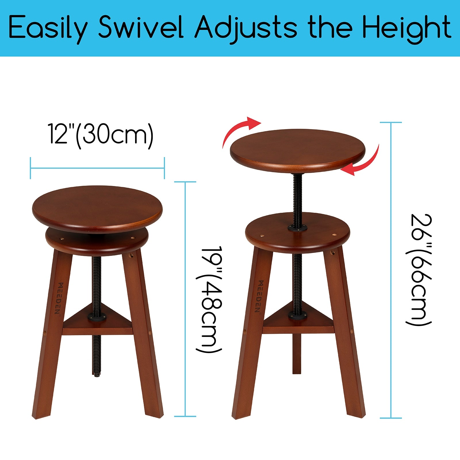 MEEDEN Wooden Vintage Drafting Table & Stool Set-XSZ-4