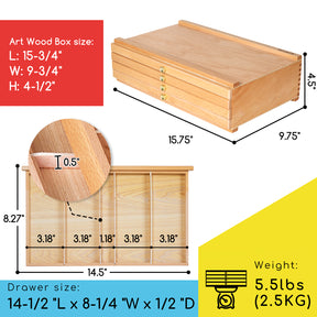 MEEDEN 4-Drawer Art Supply Storage Box