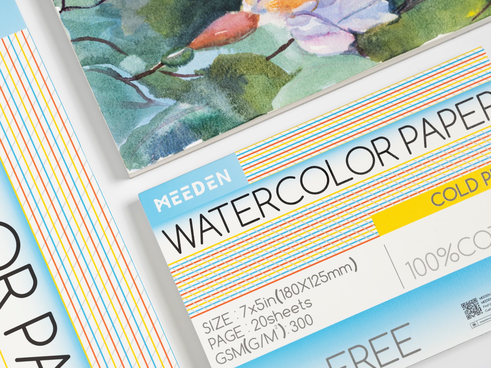 MEEDEN 7x5" Cold Press Watercolor Paper Pad 20 Sheets