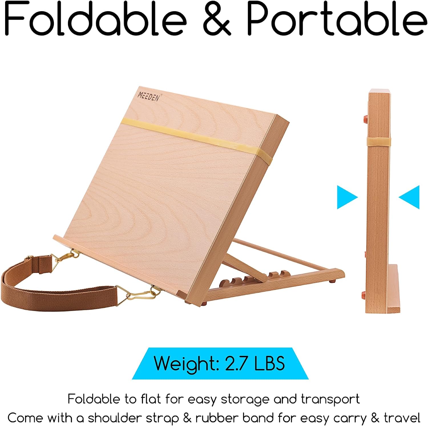 MEEDEN Portable & Adjustable Wood Sketching Board-HJ-A3