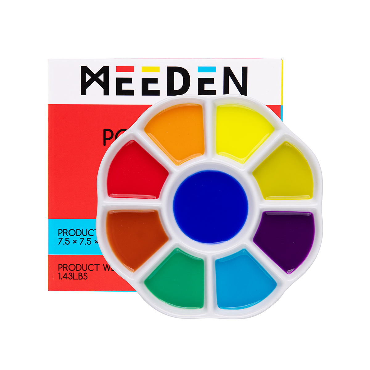 MEEDEN 9-Well Round Ceramic Paint Palette