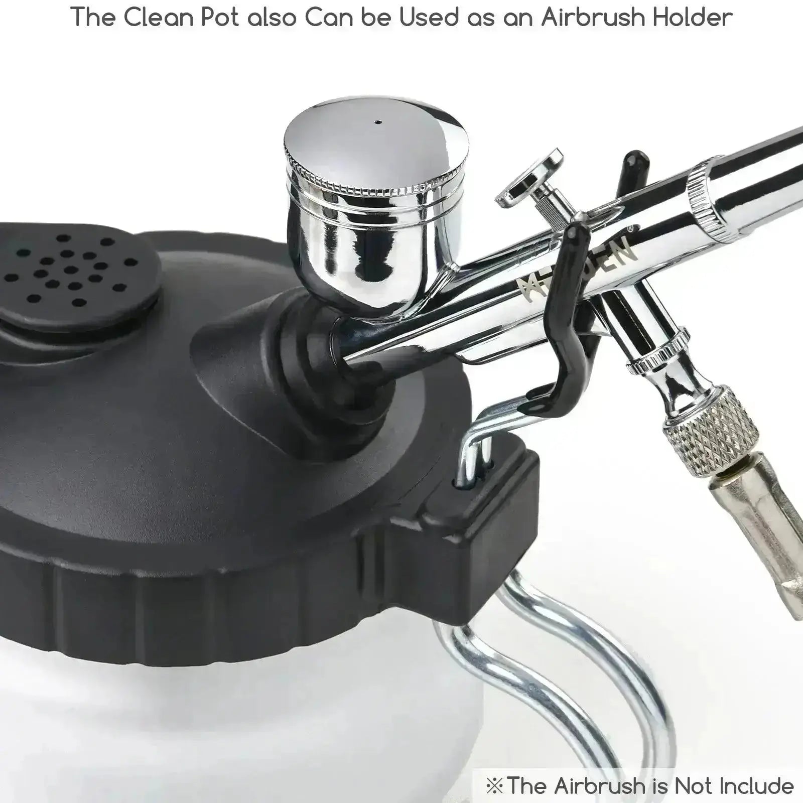 Airbrush Cleaning Kit, Heavy Glass Cleaning Pot - MEEDEN ARTAirbrush Tool