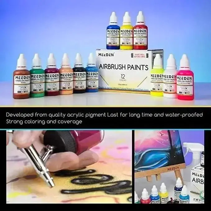 Airbrush Paint Colors Set (30 ml/3 oz) - MEEDEN ARTAirbrush Tool