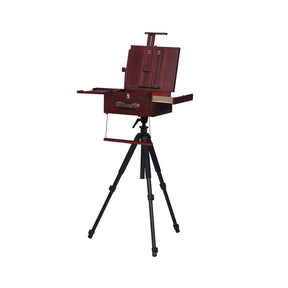 MEEDEN Plein Air Pochade Box with Tripod-Dark Walnut