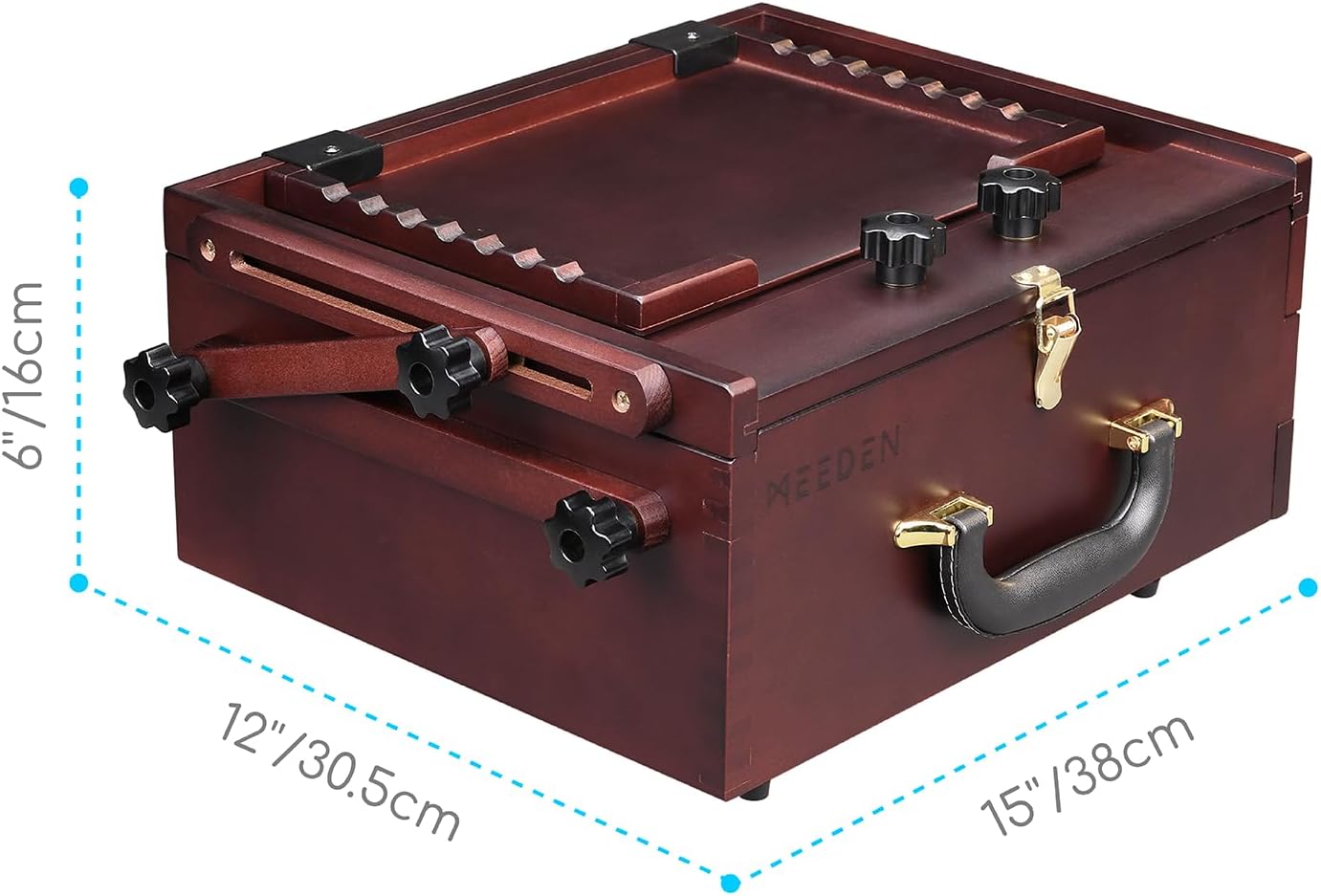 MEEDEN Plein Air Pochade Box-Dark Walnut