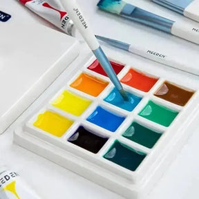 MEEDEN 12-Well Ceramic Paint Palette with Cover - MEEDEN ARTPalette