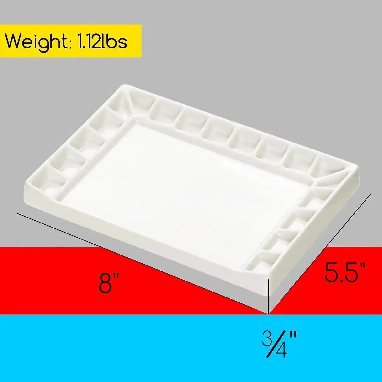 MEEDEN 18-Well Porcelain Artist Paint Palette - MEEDEN ARTPalette