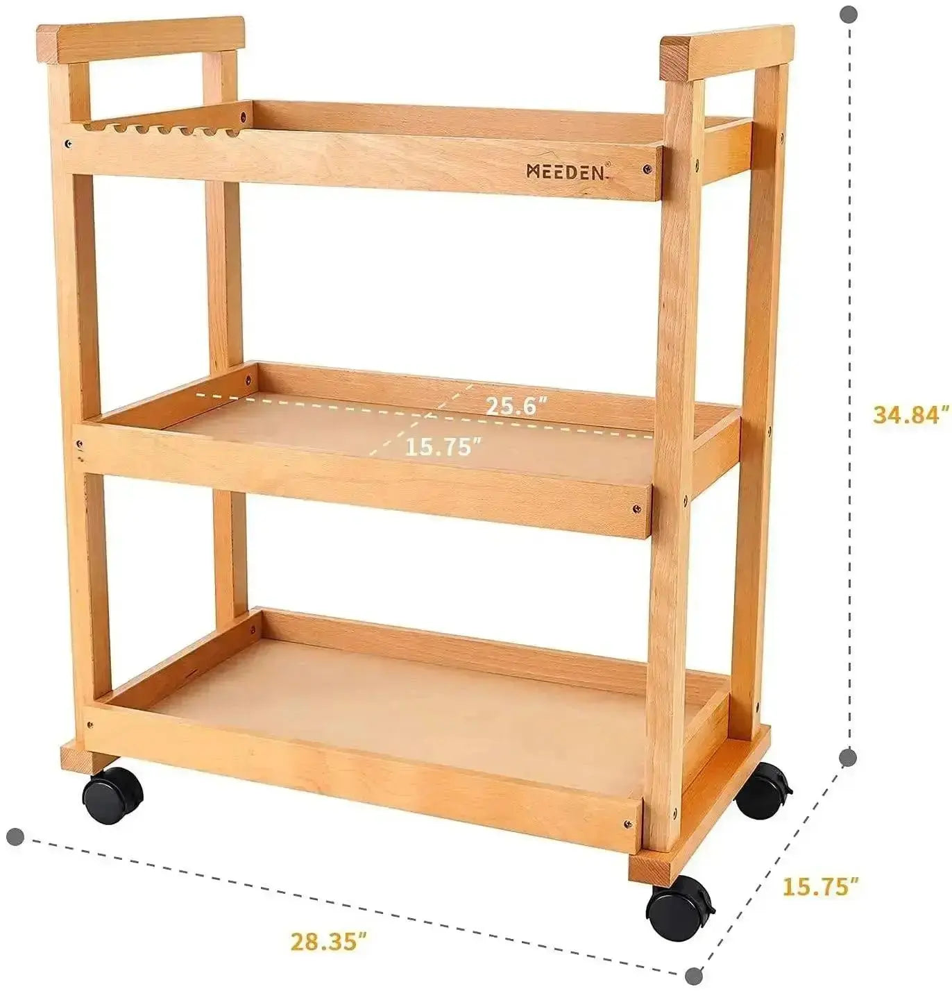 MEEDEN 3-Tier Storage Art Cart/Trolley-W13 - MEEDEN ARTArt Cart