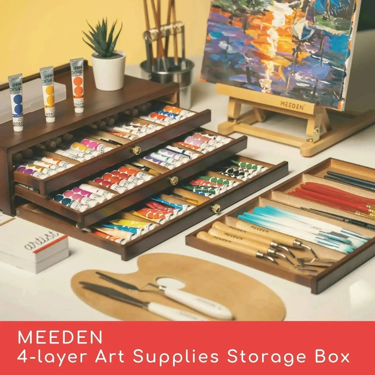 MEEDEN 4-Drawer Art Supply Storage Box - MEEDEN ART