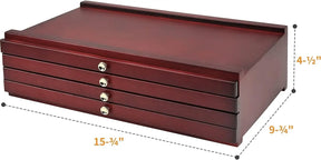 MEEDEN 4-Drawer Art Supply Storage Box, Dark Walnut MEEDEN