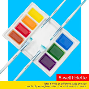 MEEDEN 8-Well Ceramic Artist Paint Palette - MEEDEN ARTPalette