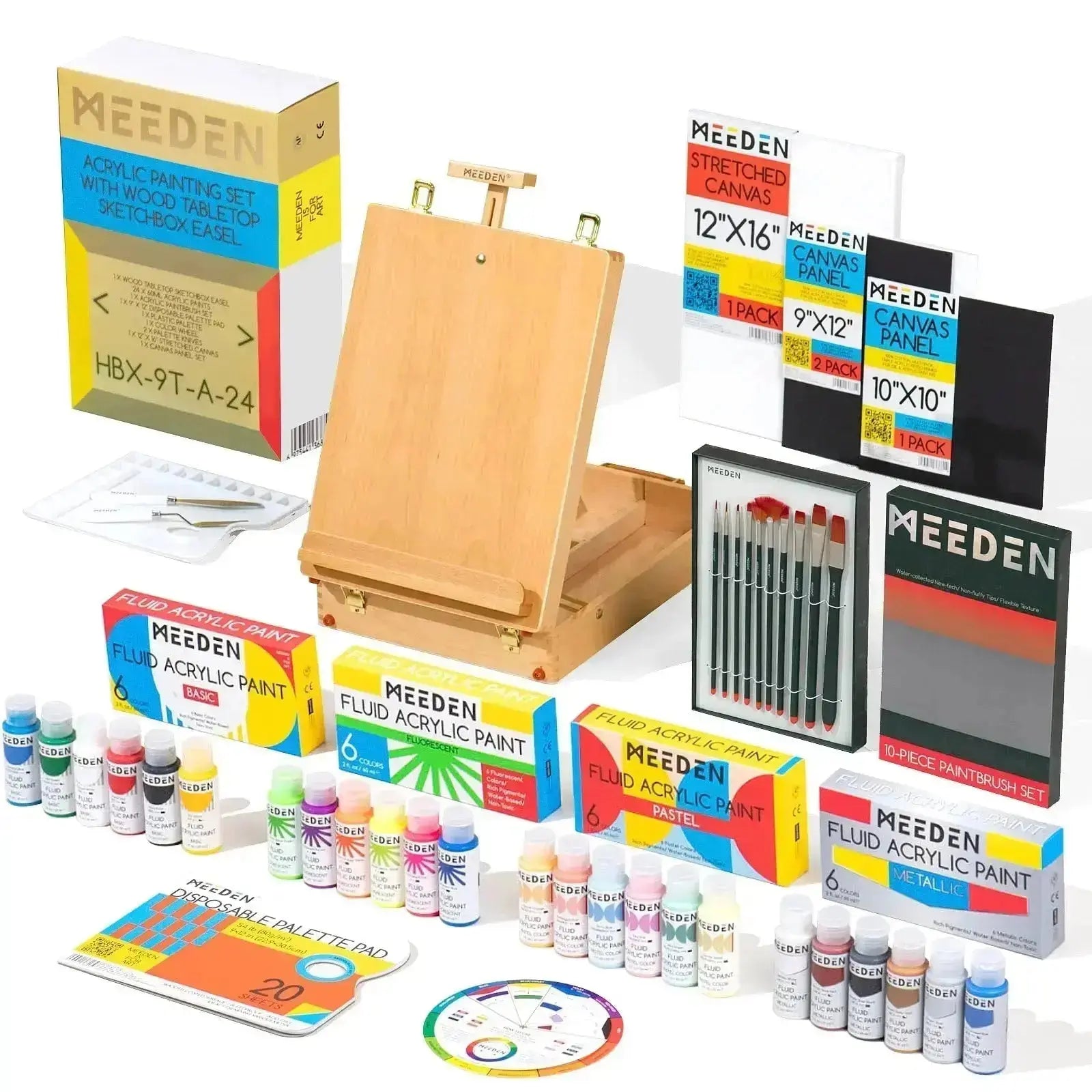 MEEDEN Acrylic Painting Set with Fluid Paint - MEEDEN ARTPainting Set