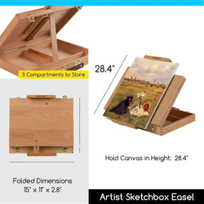 MEEDEN Artist Oil Painting Set with Sketch Easel Box, 13*50ml Tubes - MEEDEN ARTPainting Set