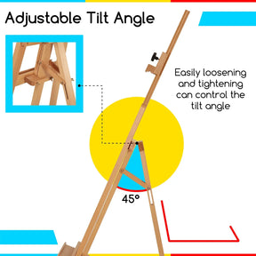 MEEDEN Basic Wooden A-Frame Painting Art Easel -W01D MEEDEN