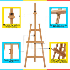 MEEDEN Basic Wooden A-Frame Painting Art Easel -W01D MEEDEN