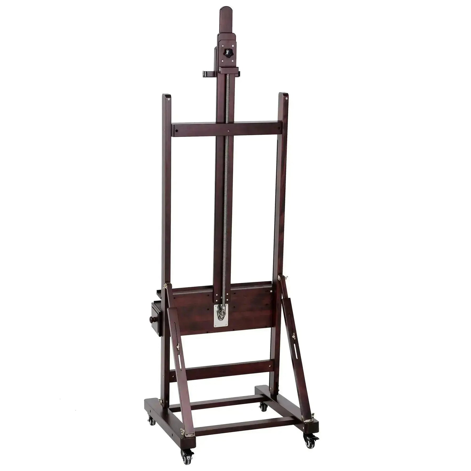 MEEDEN Deluxe Crank Adjusting Master H-Frame Easel-Dark Walnut-W15S - MEEDEN ARTEasel