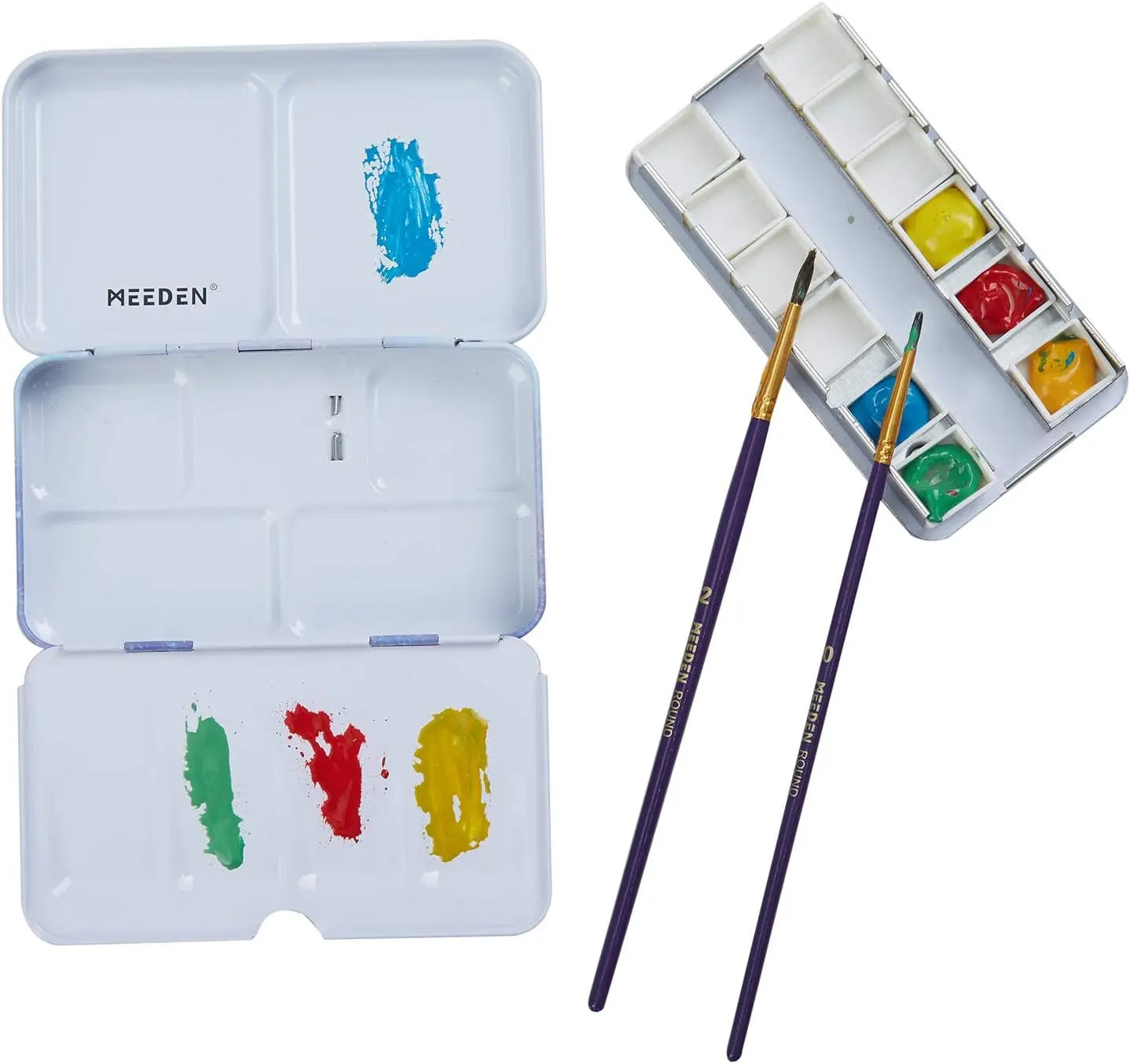 MEEDEN Empty Watercolor Tin Palette with 12 Pcs Half Pans, Galaxy MEEDEN