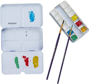 MEEDEN Empty Watercolor Tin Palette with 12 Pcs Half Pans, Galaxy MEEDEN