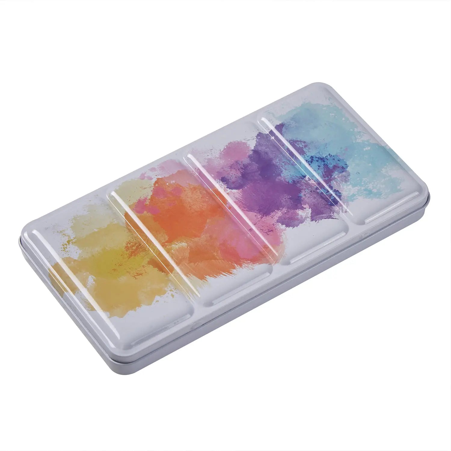 MEEDEN Empty Watercolor Tin Palette with 52 Pcs Half Pans, Colorful MEEDEN