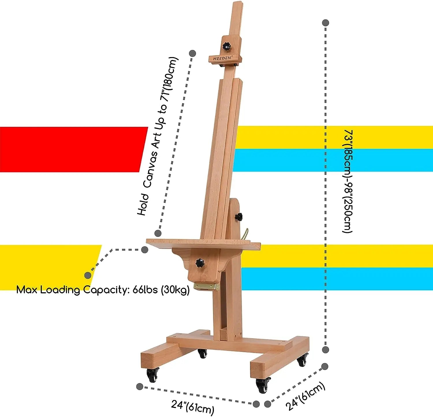 MEEDEN Extra Large Adjustable Artist Easel Stand-DHJ-11 MEEDEN