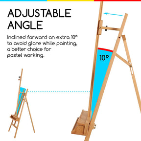 MEEDEN Large A-Frame Adjustable Artist Easel Stand-W09B MEEDEN