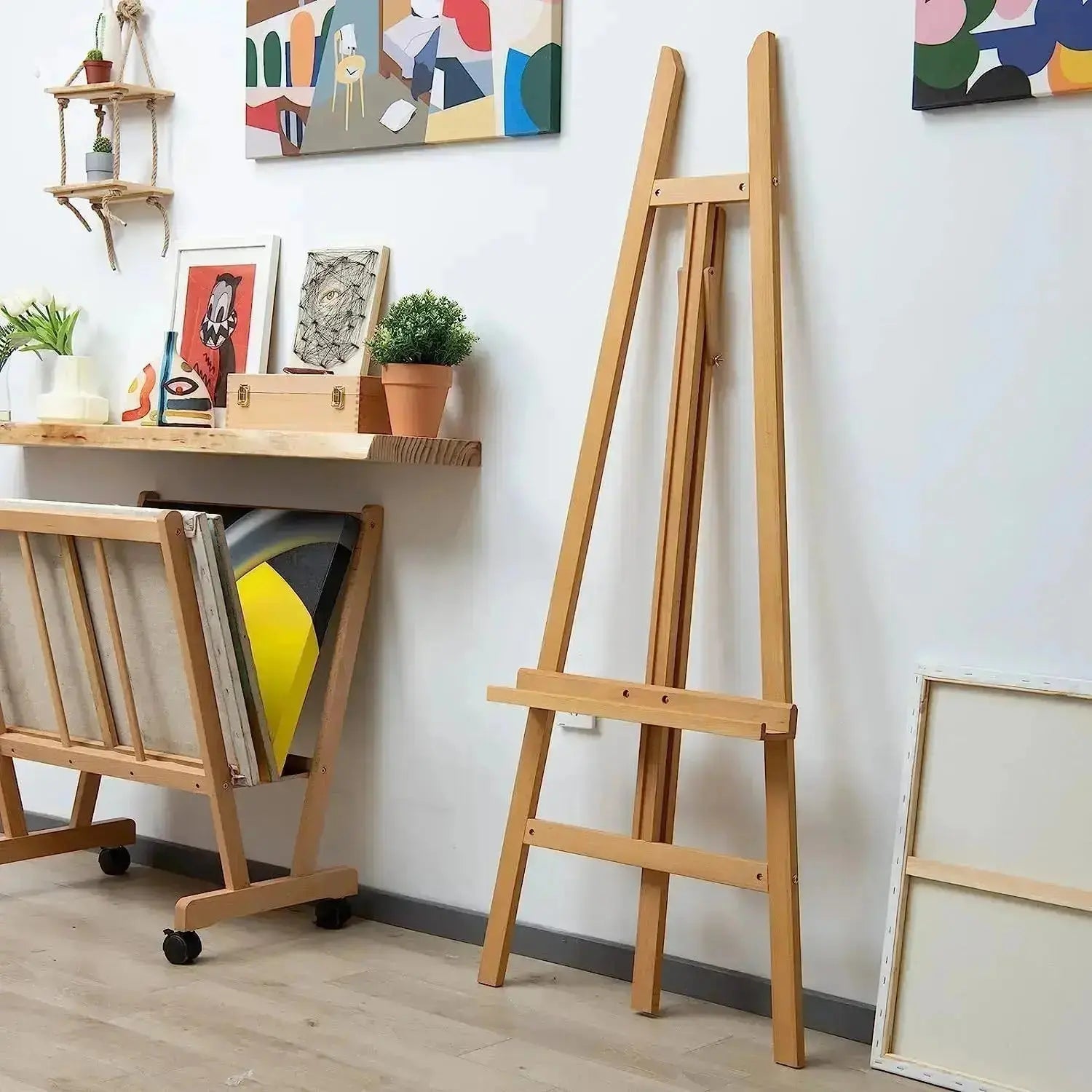 MEEDEN Large Adjustable Artist Wooden Easel-54.7 Height-W08/ES-6016 - MEEDEN ARTEasel