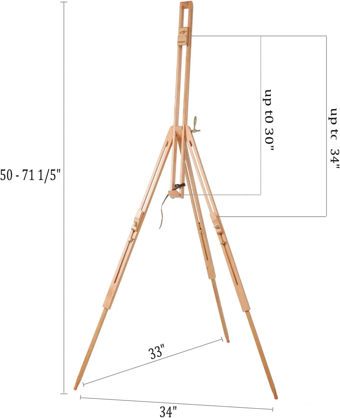 MEEDEN Tripod Plein Air Easel with Carrying Case-W07 MEEDEN