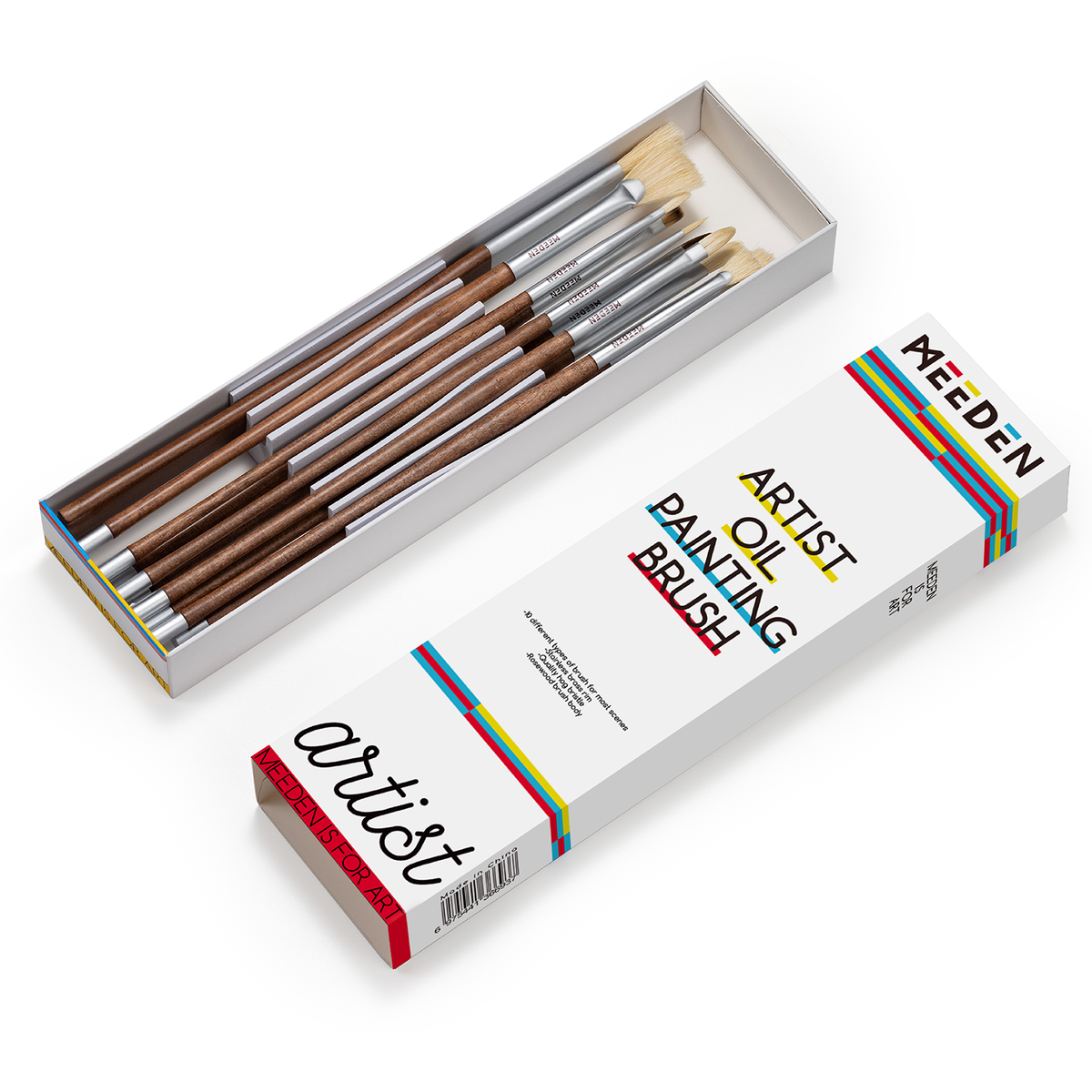 MEEDEN Professional 10 Pcs Oil Paint Brush Set