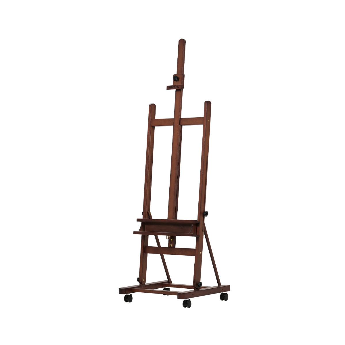 MEEDEN H-Frame Artist Easel with Storage Tray-Walnut-W02