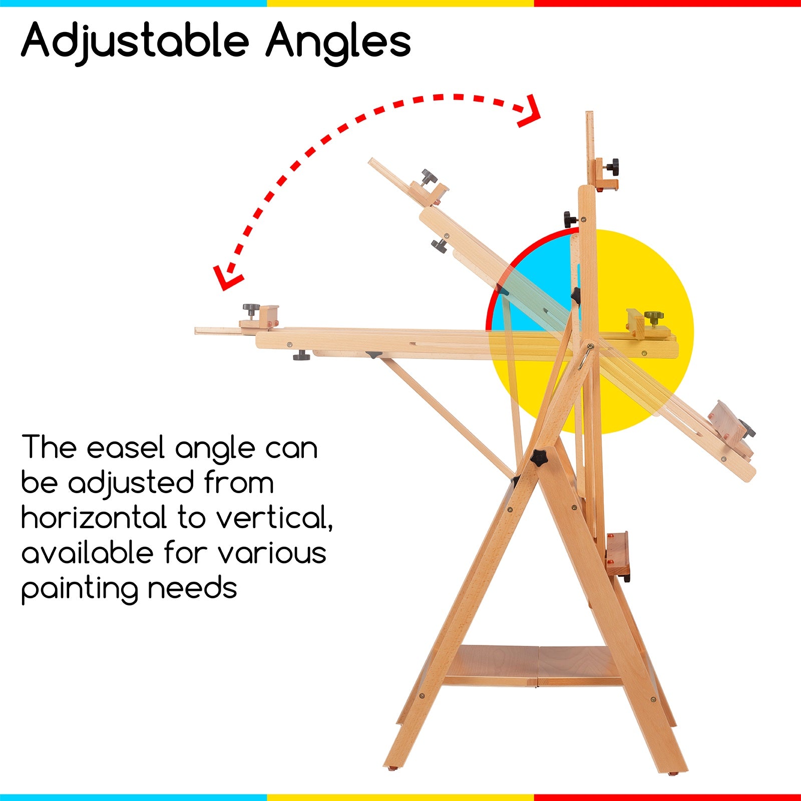 MEEDEN Adjustable Large H-Frame Art Easel Stand-W10B