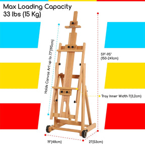 MEEDEN Versatile Studio H-Frame Artist Easel-W14