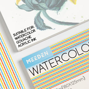 MEEDEN 10x7" Hot Press Watercolor Paper Pad 20 Sheets