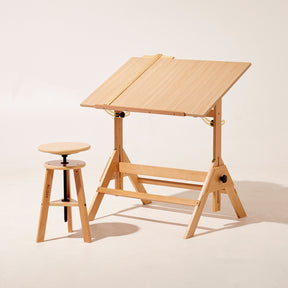 MEEDEN Wooden Drafting Table & Stool Set-XSZ-2