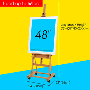 MEEDEN H-Frame Artist Easel with Storage Tray-W02