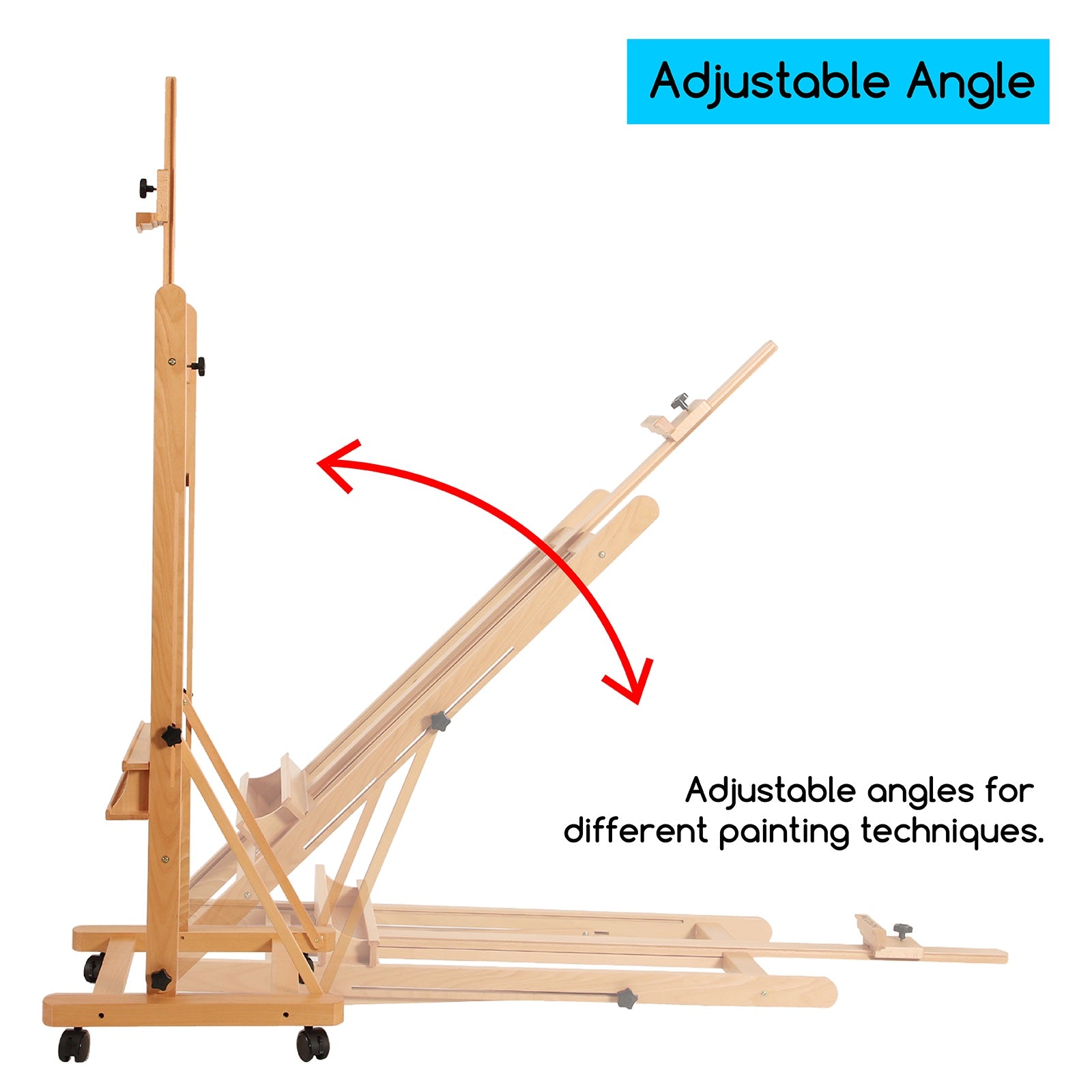 MEEDEN H-Frame Artist Easel with Storage Tray-W02