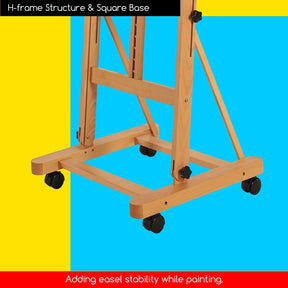 MEEDEN H-Frame Artist Easel with Storage Tray-W02