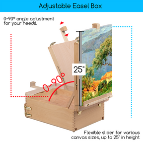 MEEDEN Adjustable Artist Tabletop Easel Sketchbox-HBX-30